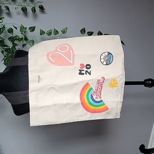 New MAJE Paris Shopping Tote/ Beach Bag Rainbow Dream Tomorrow 20